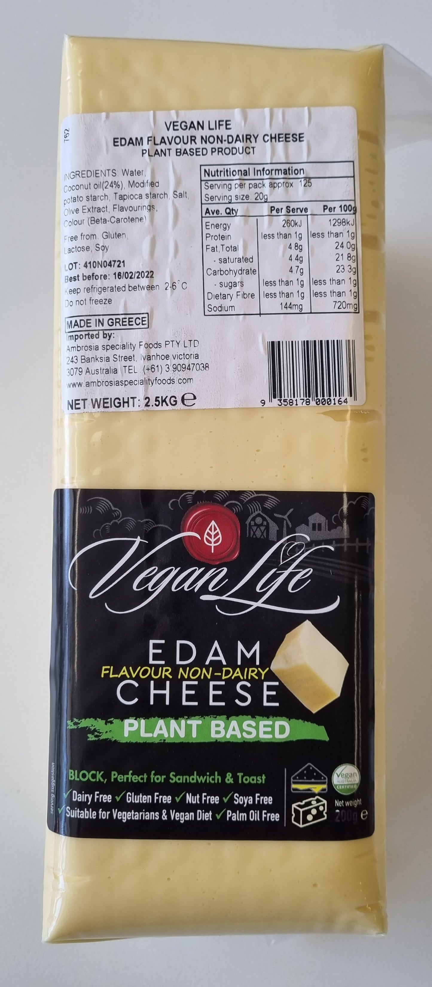 Vegan Life Edam Block