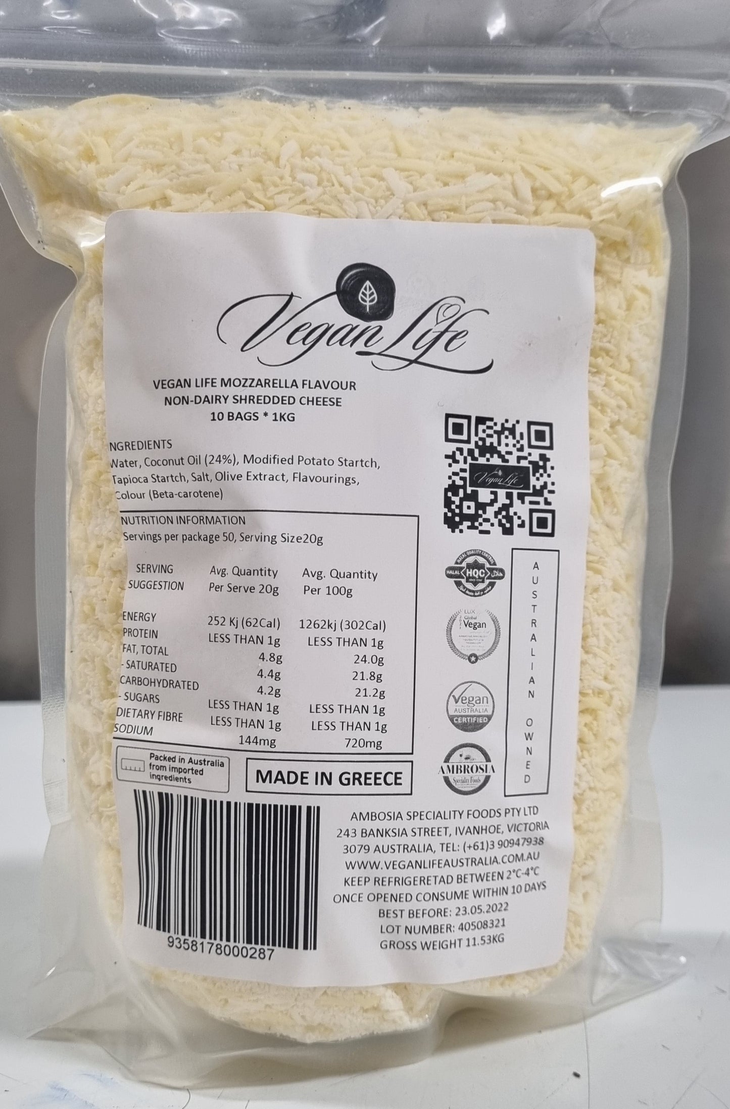 Vegan Life Shredded Mozzarella